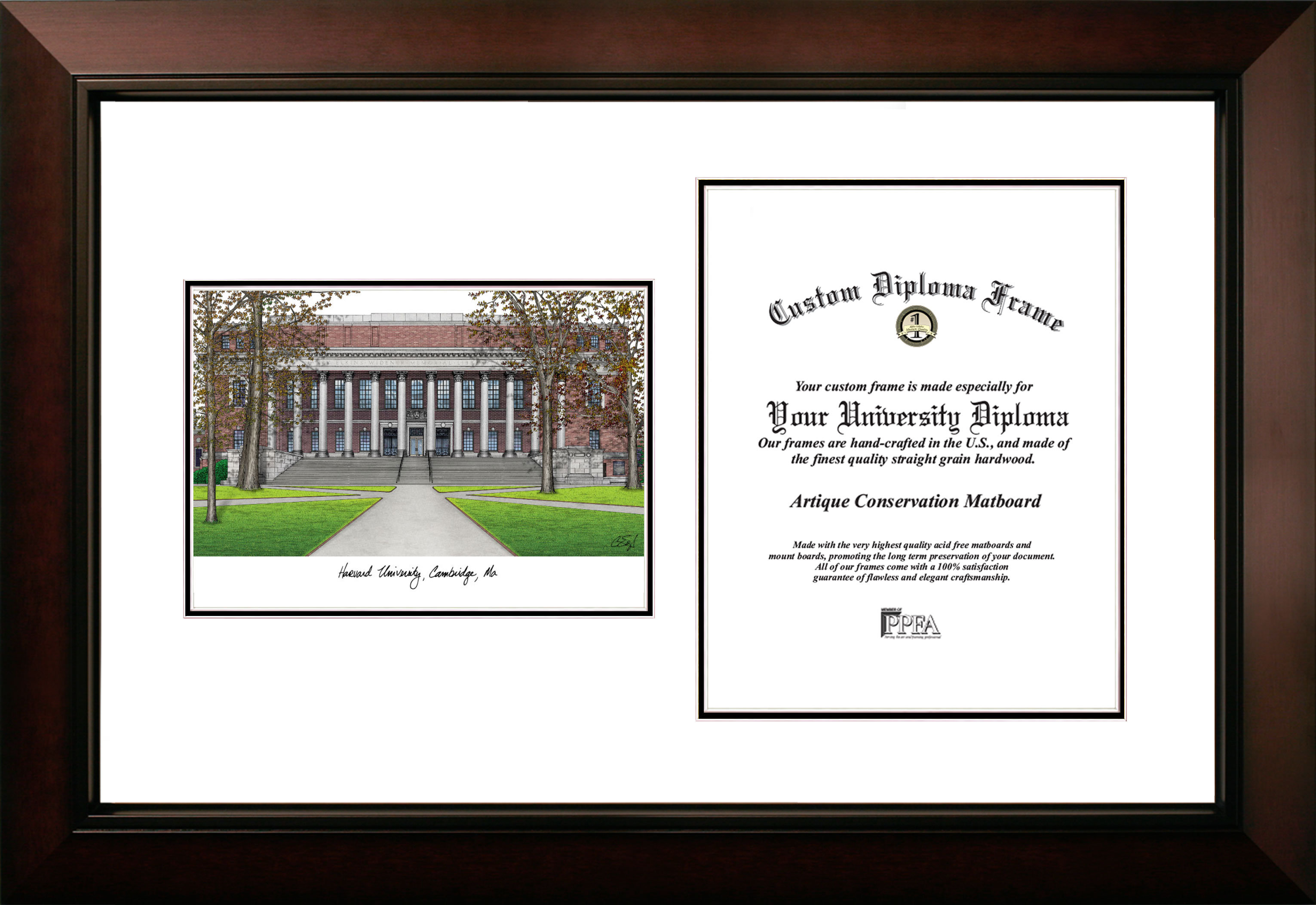 Campus Images NCAA Harvard Crimson Legacy Scholar Diploma Frame | Wayfair