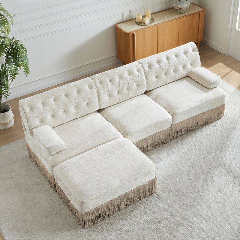 Canapé Chesterfield, Beige