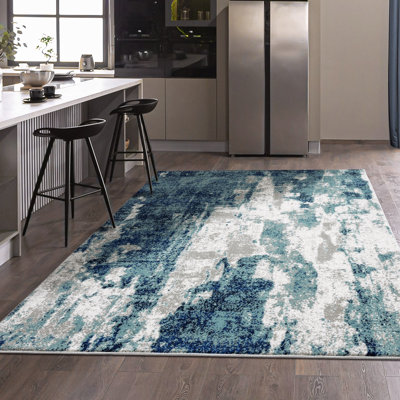 Tapis bleu clair / gris Elkmont