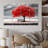 Ensemble de 4 pièces Red Tree Symphony In Winter I On