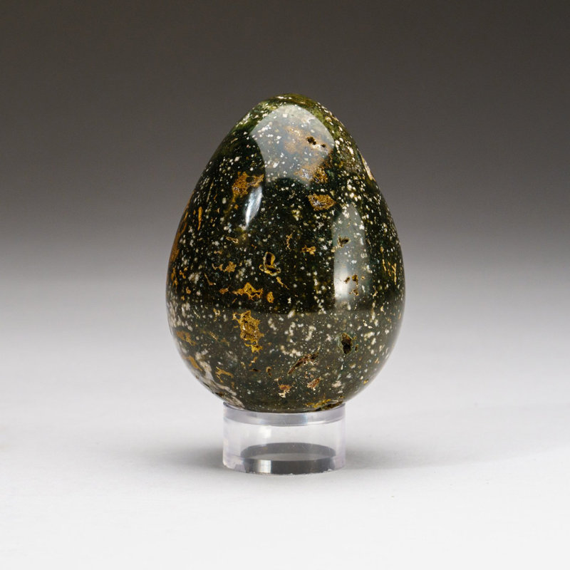 Genuine Polished Ocean Jasper Egg (0.4462 Lbs)