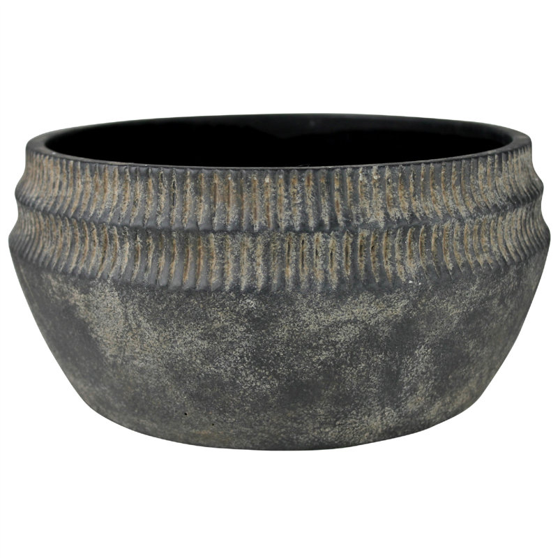 Tribal Grey Cement Pot Planter
