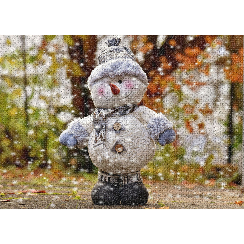 Tapis beige bonhomme de neige, Rectangle 2 pi x 3 pi
