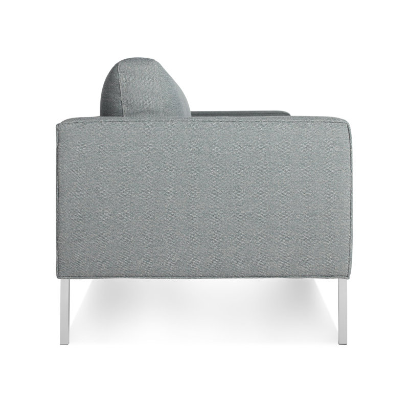 Paramount Sofa, Sanford Ceramic Crossweave, Stainless Steel, 32" H x 80" W x 34" D