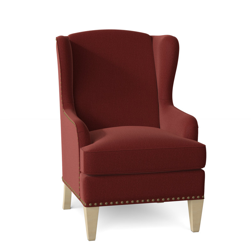 Fauteuil à oreilles Goyito, Anello 26 sergé bourgogne performance, Lin, Non