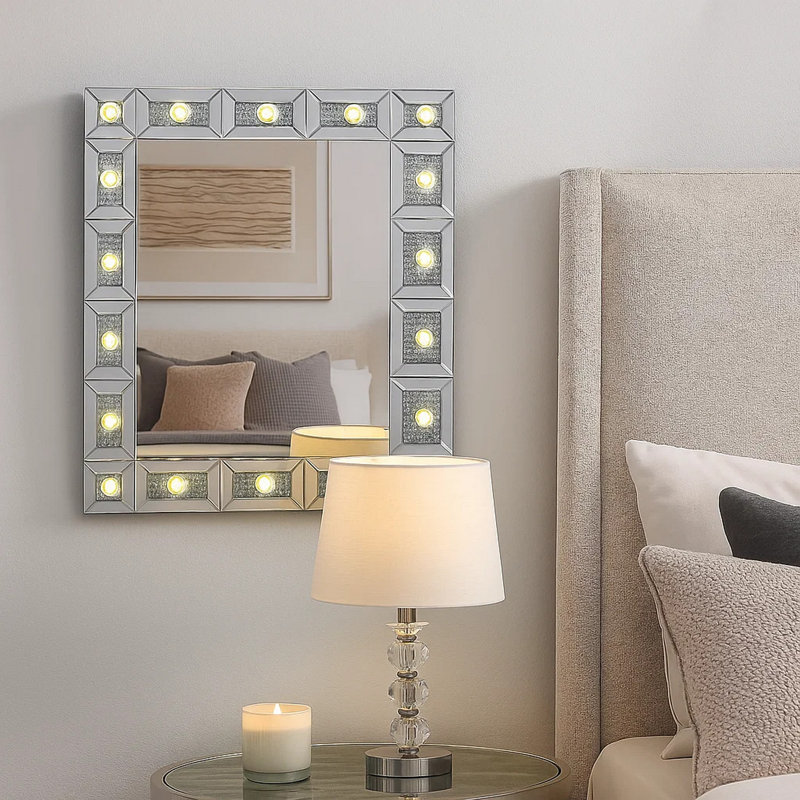 Miroir de commode lumineux biseauté Glam