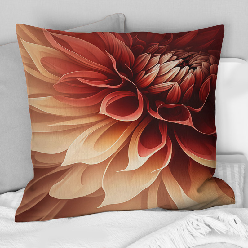 Coussin Orange Dahlia Flower IV - Dahlia