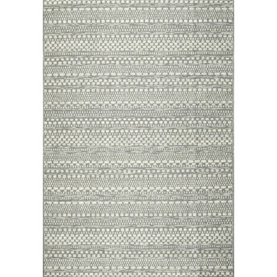 Collette Rectangle Striped Flokati Indoor / Outdoor