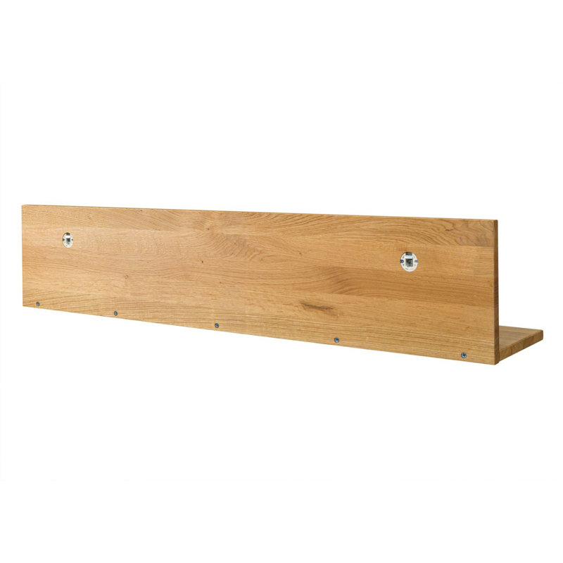 Kent Oak Solid Wood Floating Shelf, Nature Oiled, 22cm H x 120cm W x 24cm D