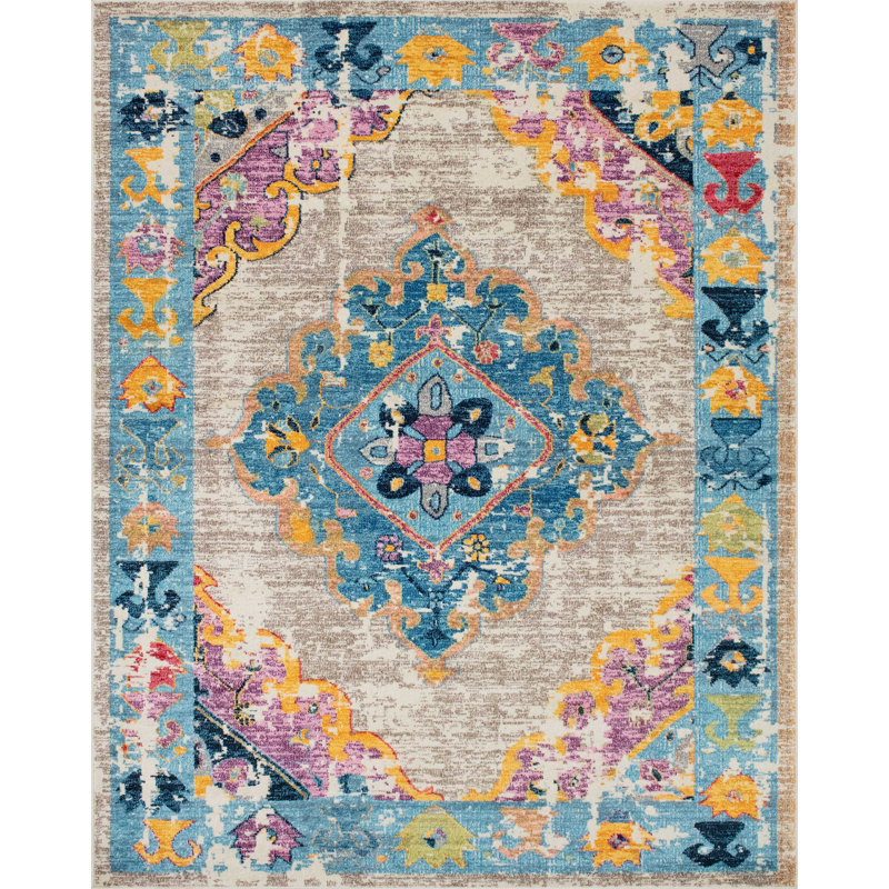 Larrick Oriental Indoor Rug, Rectangle 5'3" x 8'