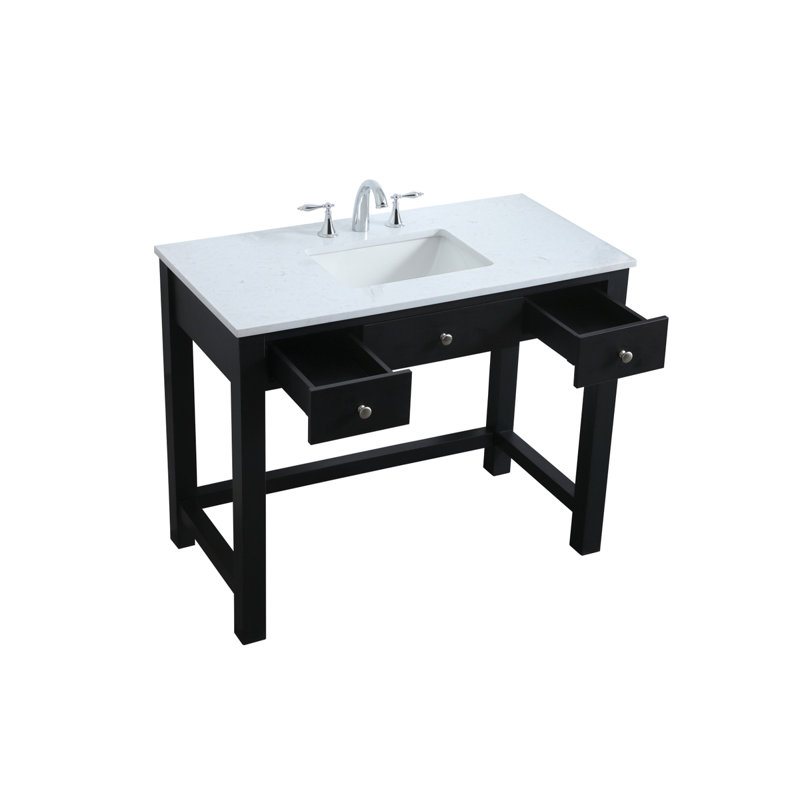 Ensemble de meuble-lavabo simple 42 po Hudson, Noir