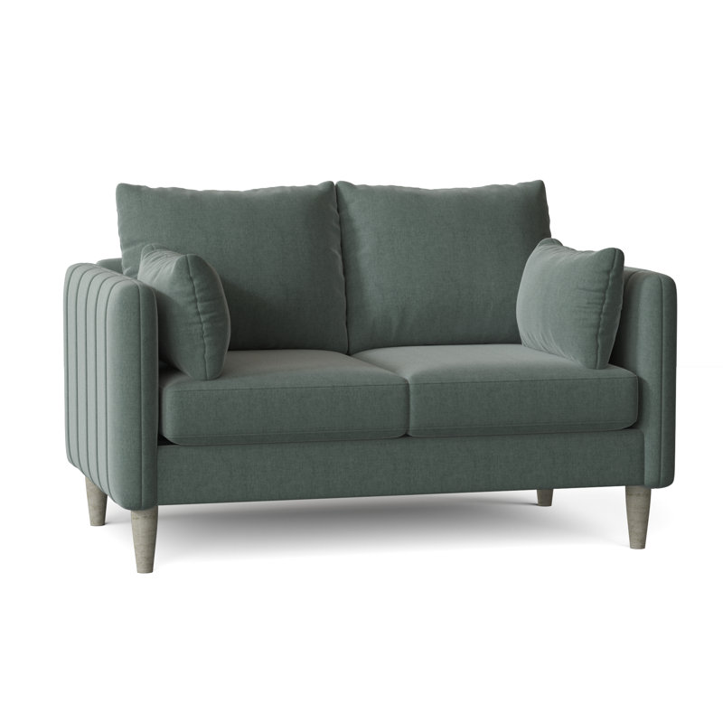 Kaveen Upholstered 58'' Loveseat, Grey, Palance Steel