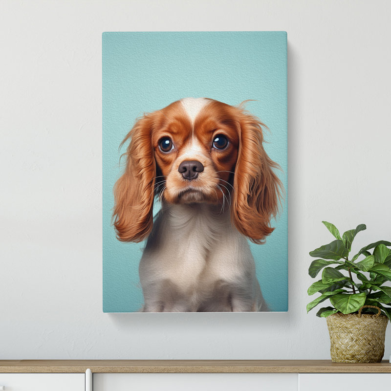Cavalier King Charles Spaniel Minimalism No.3 - No Frame Print, 50cm H x 35cm W x 3cm D