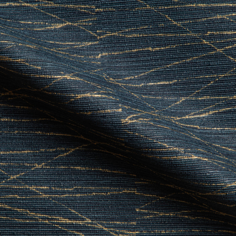 3' L x 54" W Wallpaper Roll, Indigo/Yellow