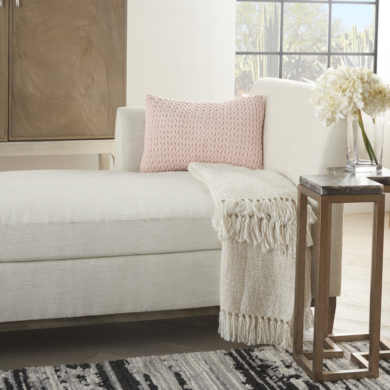 Chevron Throw Pillow, Blush