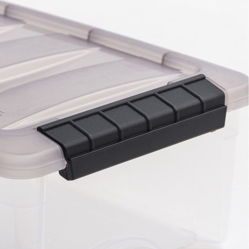 Clear Stackable Plastic Storage Box with Latching Lid, 5 Qt.