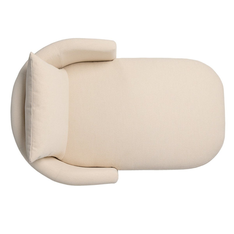 Farrah Chaise Lounge, Crypton Wayfarer Snow Polyester