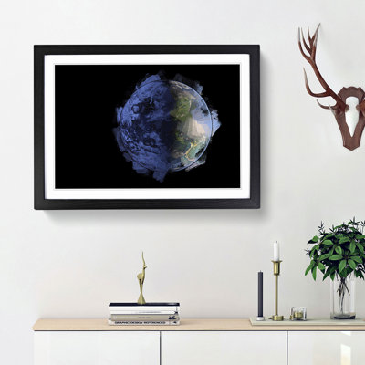 Blue Planet Earth in Abstract - Picture Frame Graphic Art Print