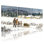 Ensemble de 3 impressions sur toile, paysage de Noël enneigé, paysage de village enneigé