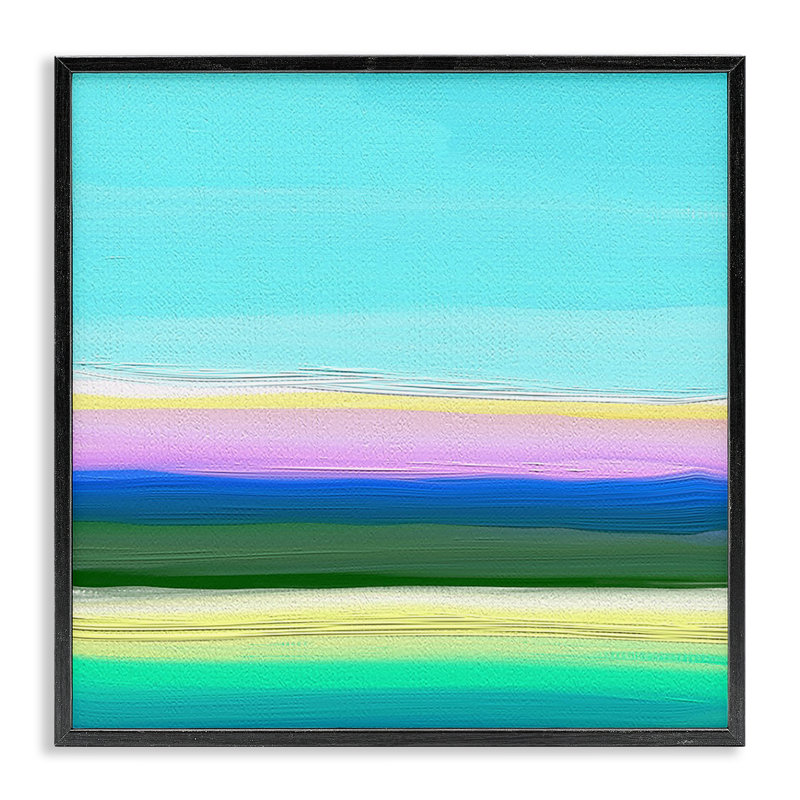 Giclée encadrée de Bright Ocean Dreams, conception par Atelier Posters, H 17 po x l 17 po, Giclée encadrée noir minuit