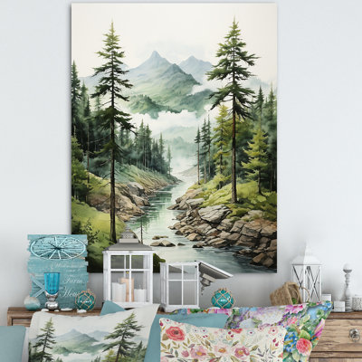 Green Pine Tree Eternal Guardians I - Tree Pine Framed Art