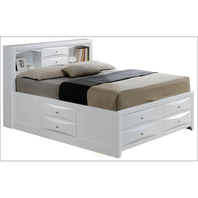 Queen Storage Bed, White, Queen