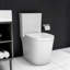 Toilette en porcelaine blanche à double chasse - compacte de 23 po pour les petites salles de bain, chasse silencieuse, installation facile, grande porcelaine de salle de bain de 23 po, système, fermeture du siège silencieuse, entretien,