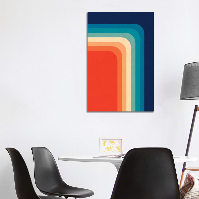 «Retro 70s Color Palette III» par Alisa Galitsyna - impression d'art graphique, H 40 po x l 26 po x P 1,5 po, Toile tendue