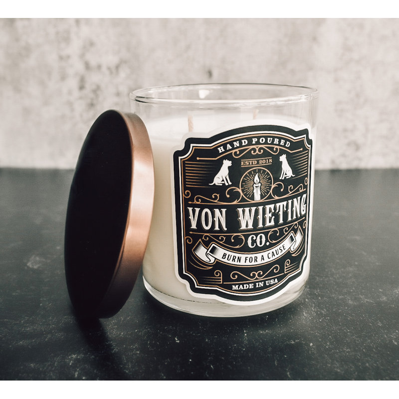 Bougie en pot chêne et miel Bourbon