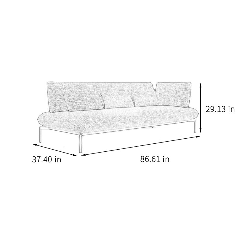 Chaise longue paresseuse unique, Orienté à droite