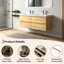  Meuble-lavabo mural double 60 po avec comptoir en résine blanc brillant pour salle de bain moderne-1487549898