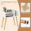 Table de chevet moderne Mid-Century avec tablettes ouvertes-625848015