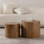 Ensemble de 2 tables basses rondes en bois Nesting-1959189463