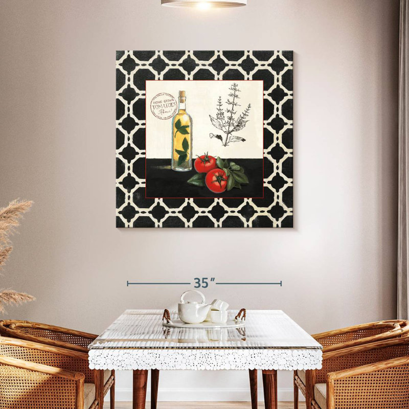 Yarlin Basil And Tomatoes, 39" H x 39" W