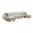 Jessica 148.5" Wide Modular Sofa with Ottoman-1862768216
