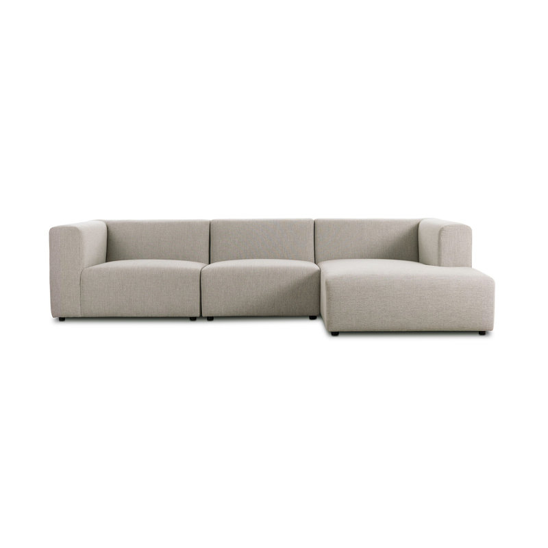 Lawndale Sectional, Napa Sandstone Polyester Blend, Right Hand Facing
