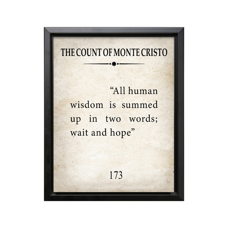 Le comte de Monte Cristo No2, Black Framed, Canvas, 16"H x 20"W