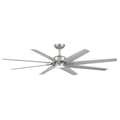 Roboto XL Indoor/Outdoor 8-Blade Smart Ceiling Fan 70" with 3000 LED Light Kit and Remote Control, Works With Alexa and iOS or Android App