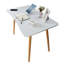 Table d'ordinateur moderne en bois blanc, L 40 po x l 24 po x H 30 po - Bureau durable et élégant pour le bureau à domicile, la chambre à coucher ou le bureau