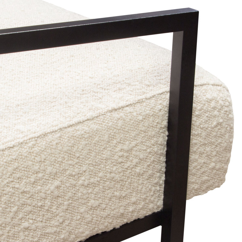 Black Velvet and Metal Slipper Accent Chair