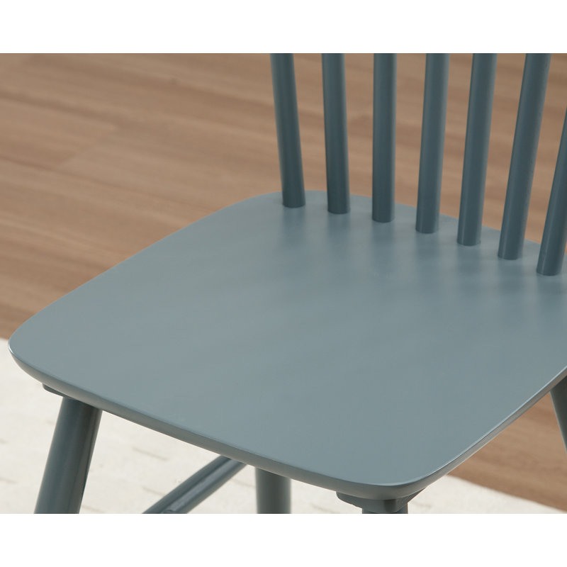 Mid Century Windsor Back Solid Wood Dining Chair, Farmhouse Slat Back Side Chair For Kitchen/Dining Room/Restaurant (Set of 6) 