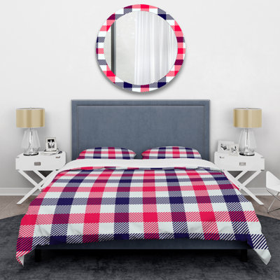 Ensemble de housse de couette en microfibre rose / mauve 2 pièces