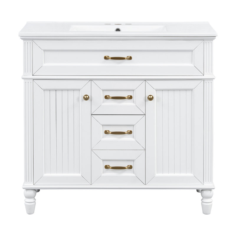 Meuble-lavabo 36 po avec lavabo, Blanc