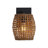Weavelight 1-Light Wall Sconce in Natural Black with Maple All-Weather Wicker