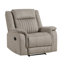 Ensemble de canapés contemporain 3 pièces pour salon, canapé inclinable, causeuse, fauteuil, revêtement en microfibre couleur tourterelle, mobilier confortable en bois massif-379560611