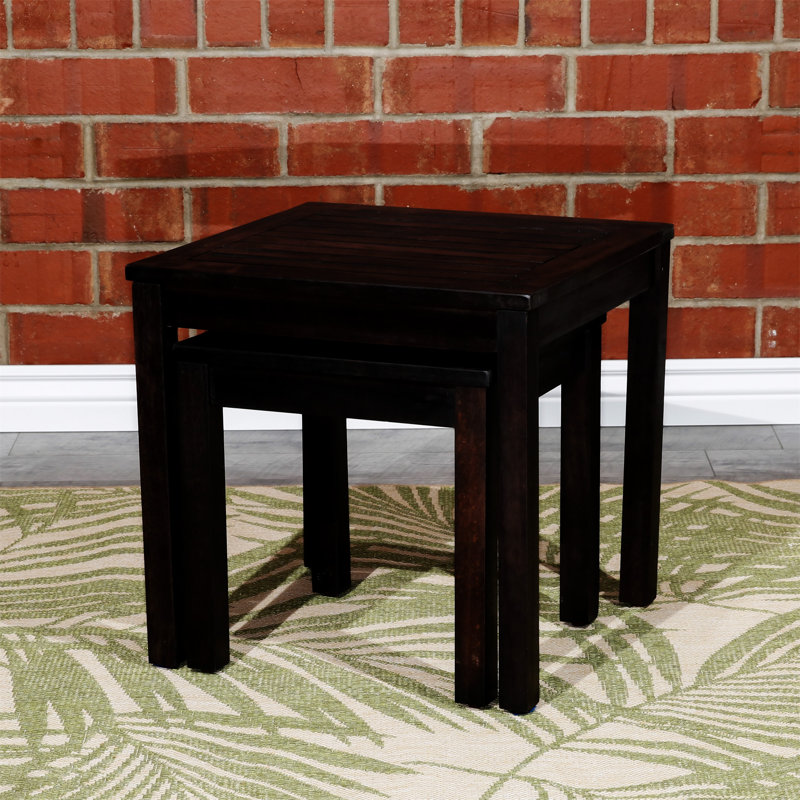2-Piece Eucalyptus Nesting Table Set