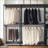 Monica Walk-in Closet System, Wood &amp; Metal, Extra Deep Storage | Rustic | Melamine-1182243583