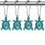 Crochets de rideau de douche Sea Turtle Beach