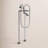 Weymouth Double Handle Floor Mounted Clawfoot Tub Faucet Trim with Diverter and Handshower-15400310