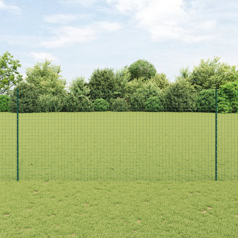Fence with Post Segment Outdoor Barrier Garden Terrace Divider Boundary, Green, 140cm H x 1000cm W
